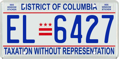 DC license plate EL6427