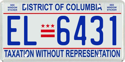 DC license plate EL6431