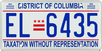 DC license plate EL6435