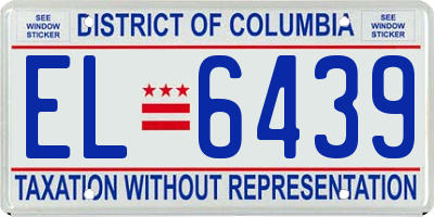 DC license plate EL6439