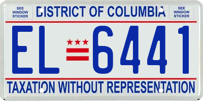 DC license plate EL6441