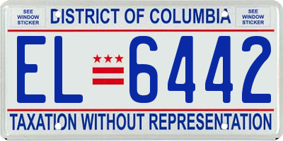 DC license plate EL6442