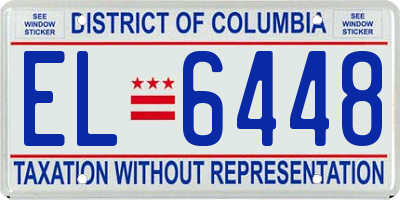 DC license plate EL6448