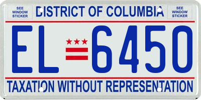 DC license plate EL6450