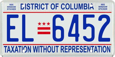 DC license plate EL6452