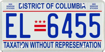 DC license plate EL6455