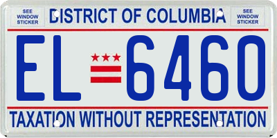 DC license plate EL6460