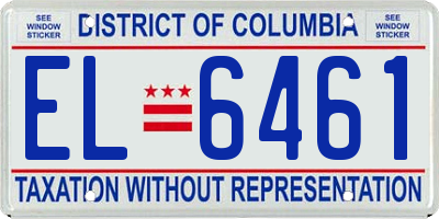 DC license plate EL6461