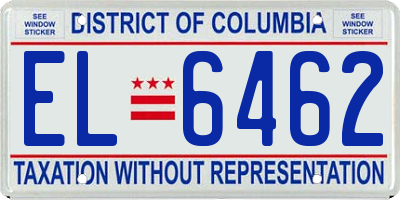 DC license plate EL6462