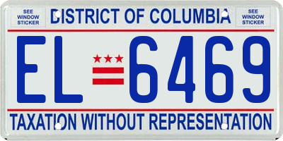 DC license plate EL6469