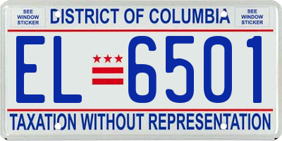 DC license plate EL6501