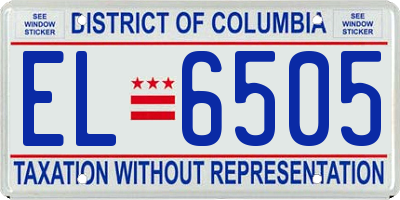DC license plate EL6505
