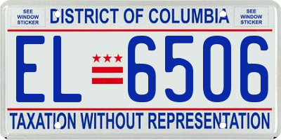 DC license plate EL6506