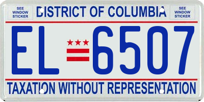 DC license plate EL6507
