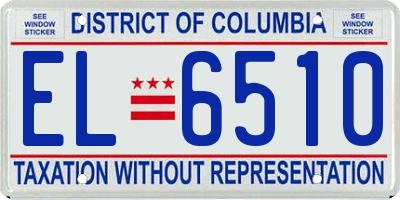 DC license plate EL6510