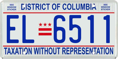 DC license plate EL6511