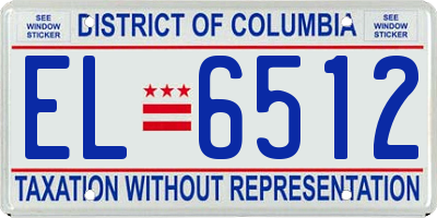 DC license plate EL6512