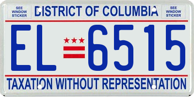 DC license plate EL6515