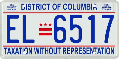 DC license plate EL6517