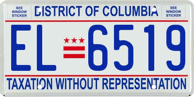DC license plate EL6519