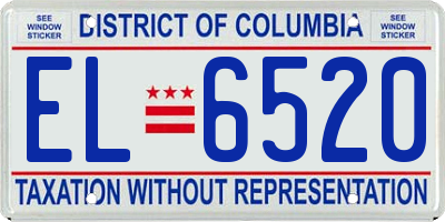 DC license plate EL6520