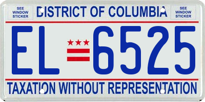 DC license plate EL6525