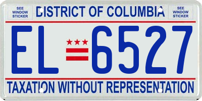 DC license plate EL6527