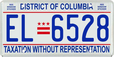 DC license plate EL6528