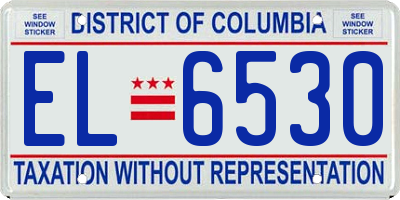 DC license plate EL6530