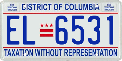 DC license plate EL6531