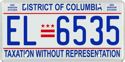 DC license plate EL6535