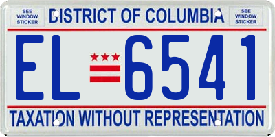 DC license plate EL6541