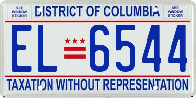 DC license plate EL6544