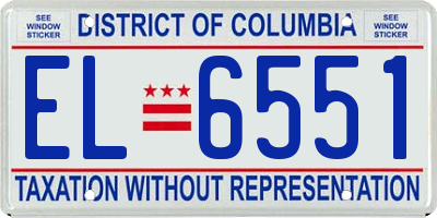 DC license plate EL6551