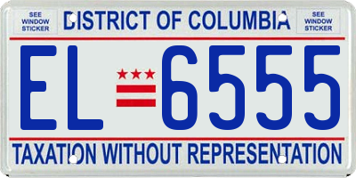 DC license plate EL6555