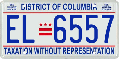 DC license plate EL6557