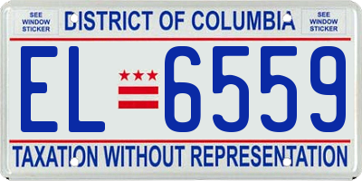 DC license plate EL6559