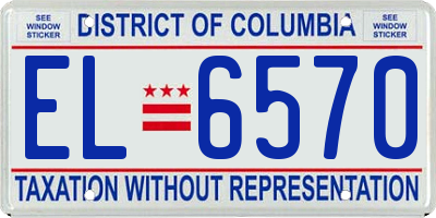 DC license plate EL6570