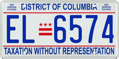 DC license plate EL6574