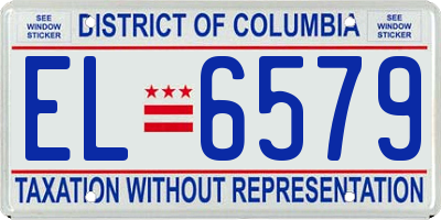 DC license plate EL6579