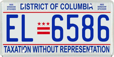 DC license plate EL6586