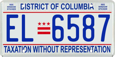 DC license plate EL6587