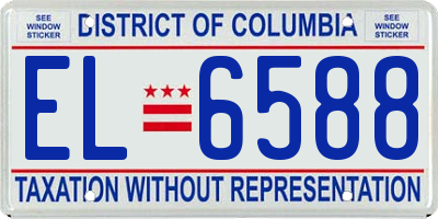 DC license plate EL6588