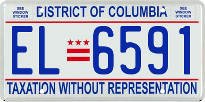 DC license plate EL6591