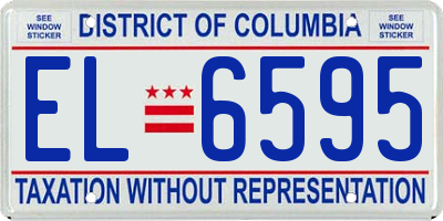 DC license plate EL6595