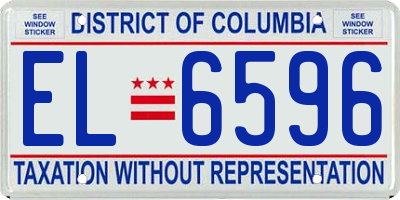 DC license plate EL6596