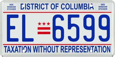 DC license plate EL6599