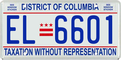 DC license plate EL6601