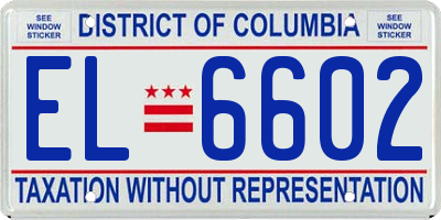 DC license plate EL6602