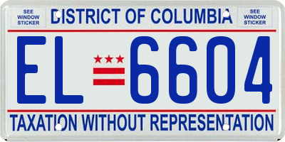 DC license plate EL6604